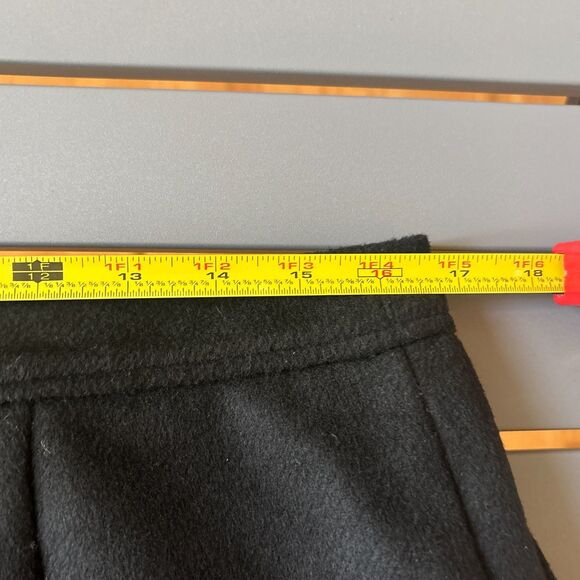 LOFT Mini Skirt Womens 10 Black Faux Suede Stretch Low Waist Button Front NEW - Picture 7 of 8